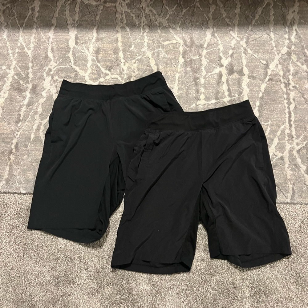 Lot of Two Lululemon Core Short Black 9” Inseam Small